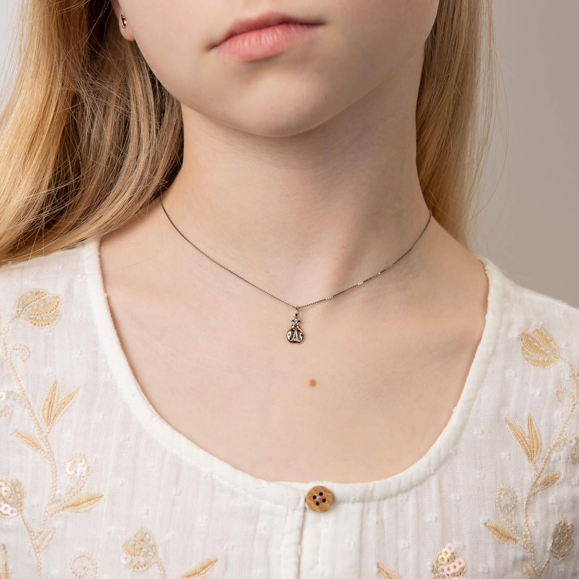Ladybird Pendant with Diamond