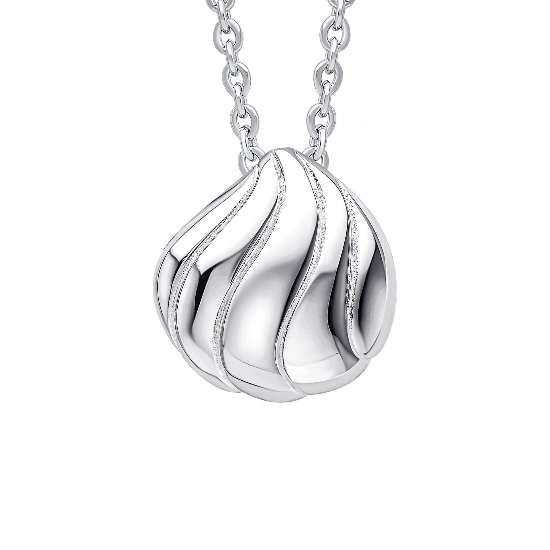 Organic Wave Teardrop Slider Pendant