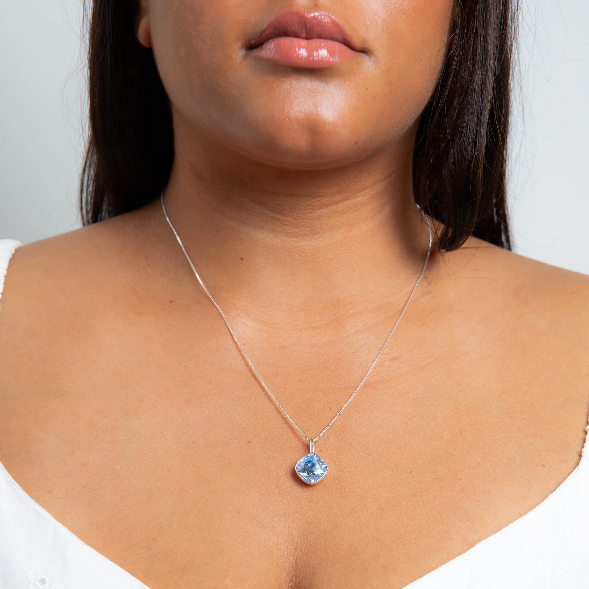 Cushion Cut Crystal Pendant