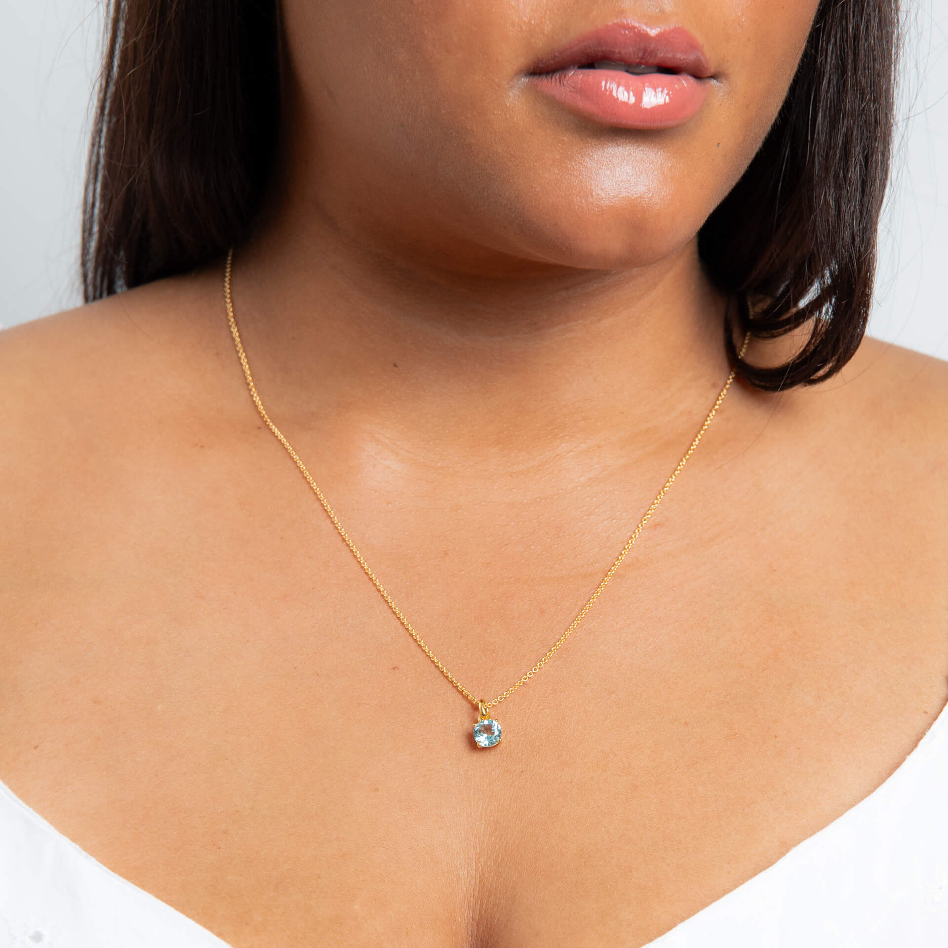 Round Semi Precious Pendant