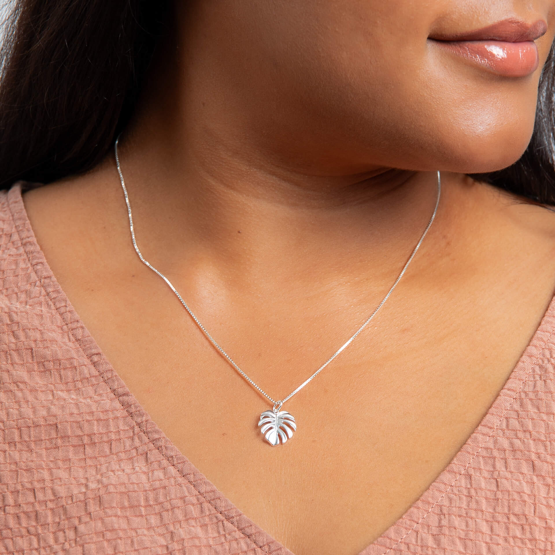 Monstera Leaf Pendant