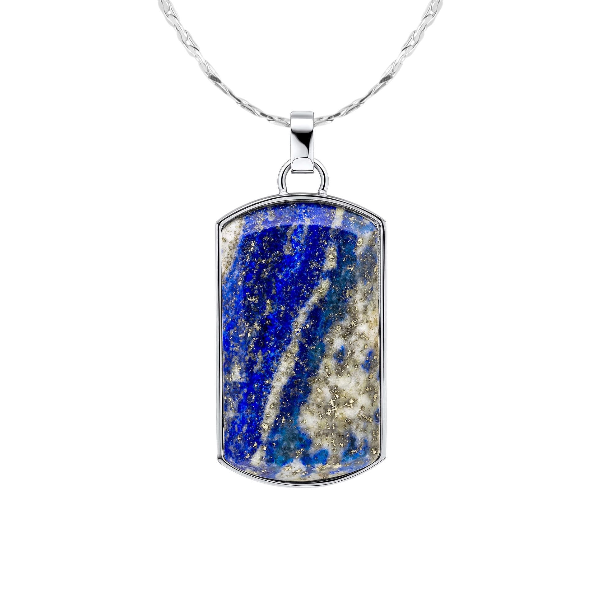 Lapis Dog Tag Pendant