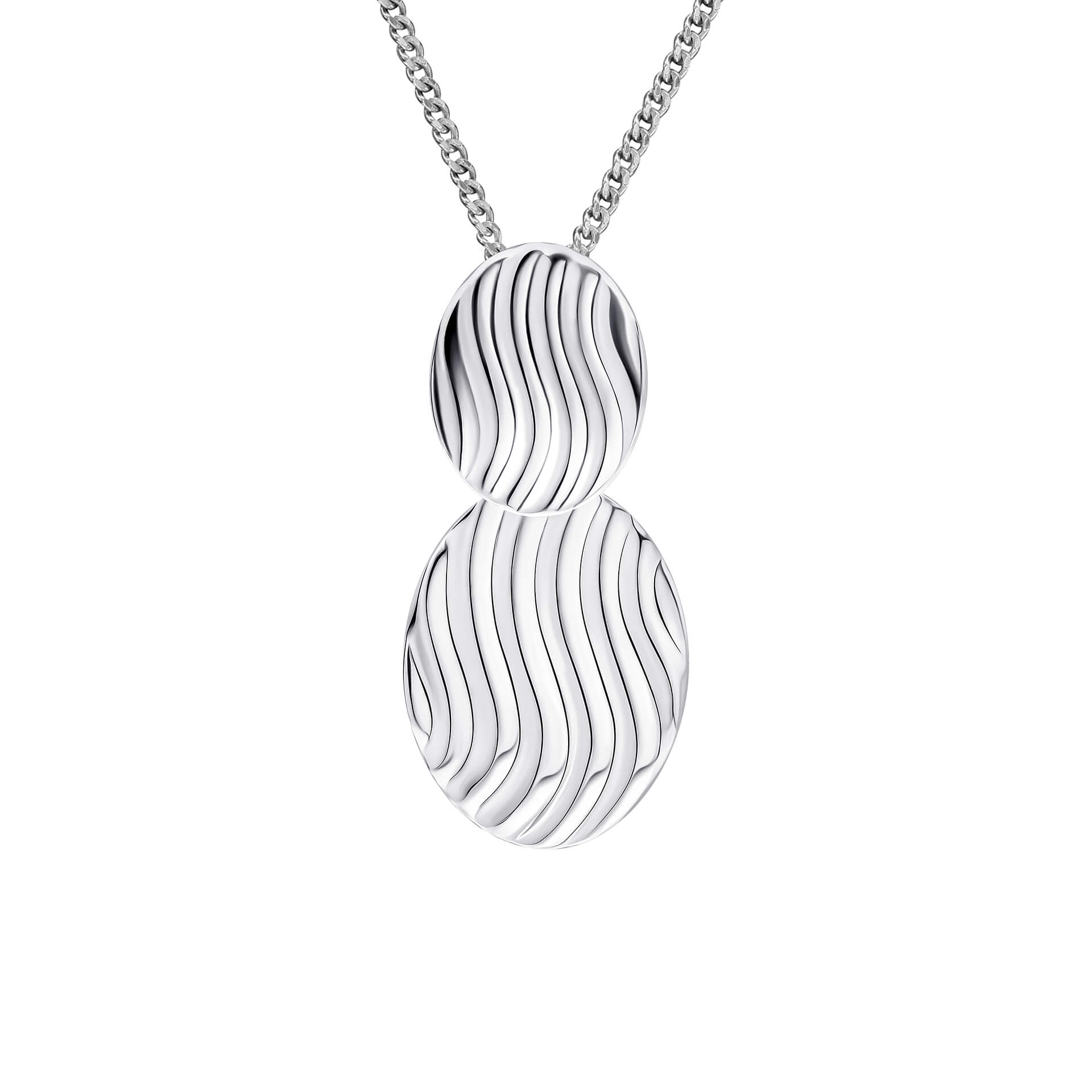 Wave Texture Drop Pendant