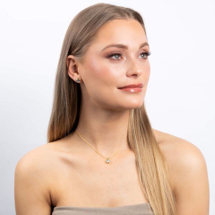 Bezel Set Carat Stud Earrings