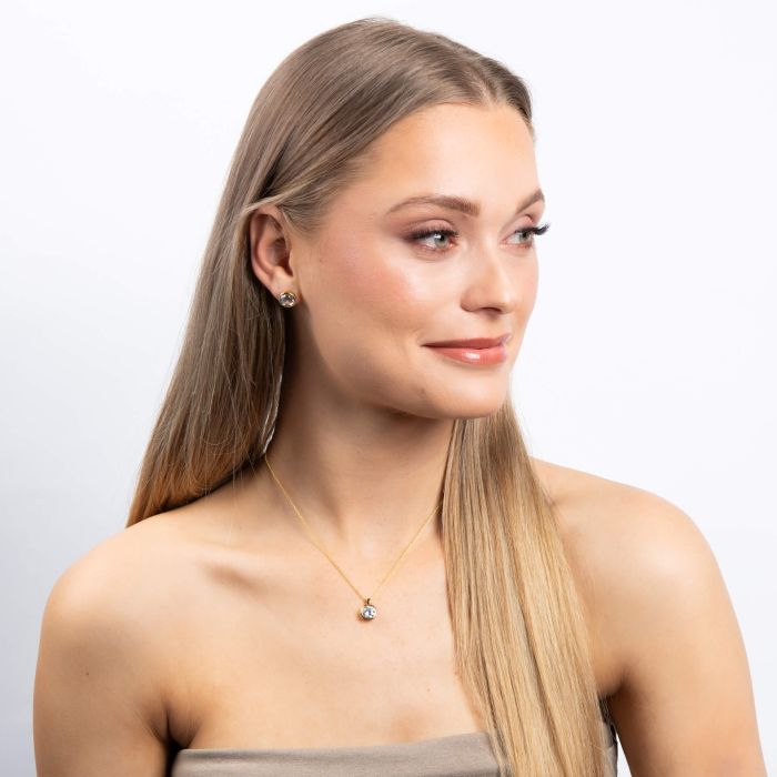 Bezel Set Carat Stud Earrings