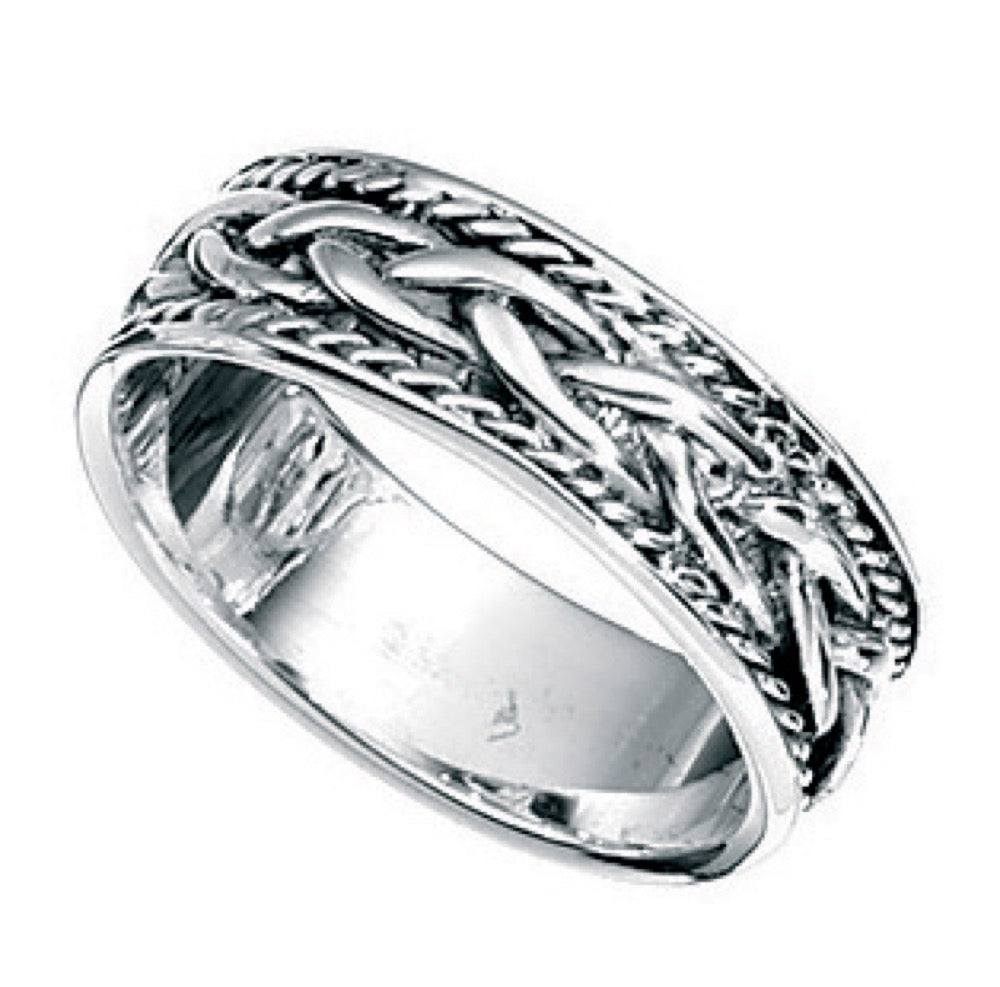 Plaited Design Band Ring