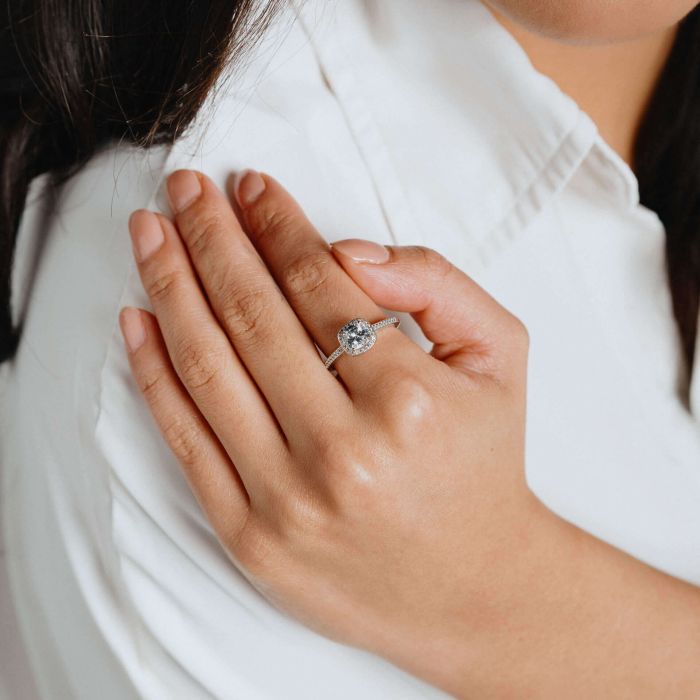 Square Pave Set Ring