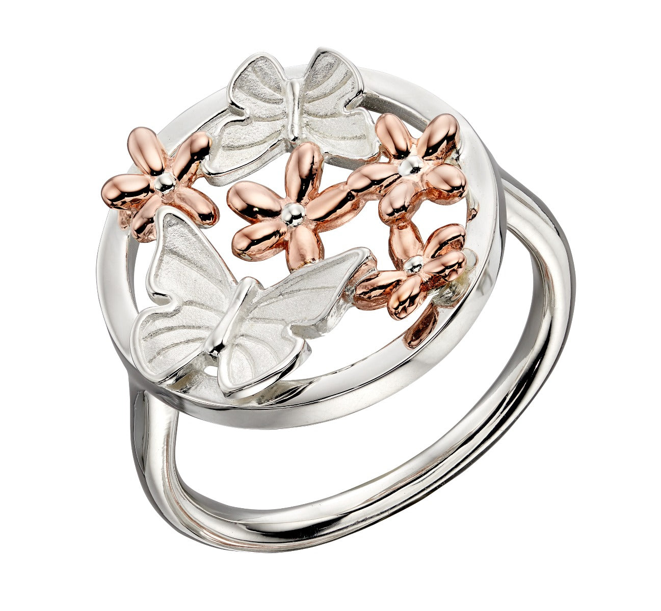 Butterfly and Flower Ring