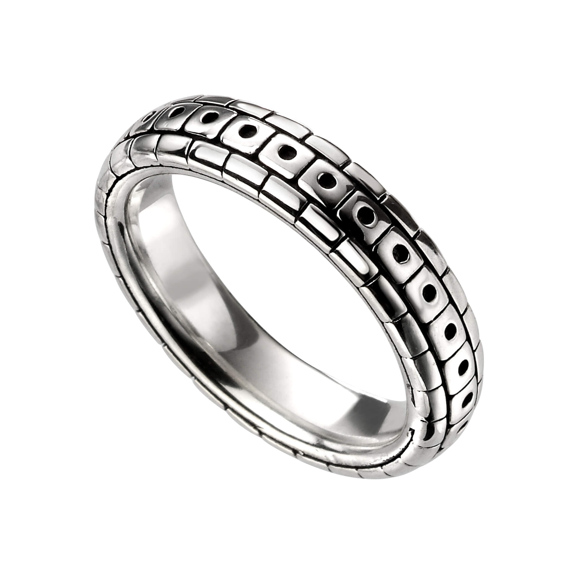 Oxidised Pattern Ring