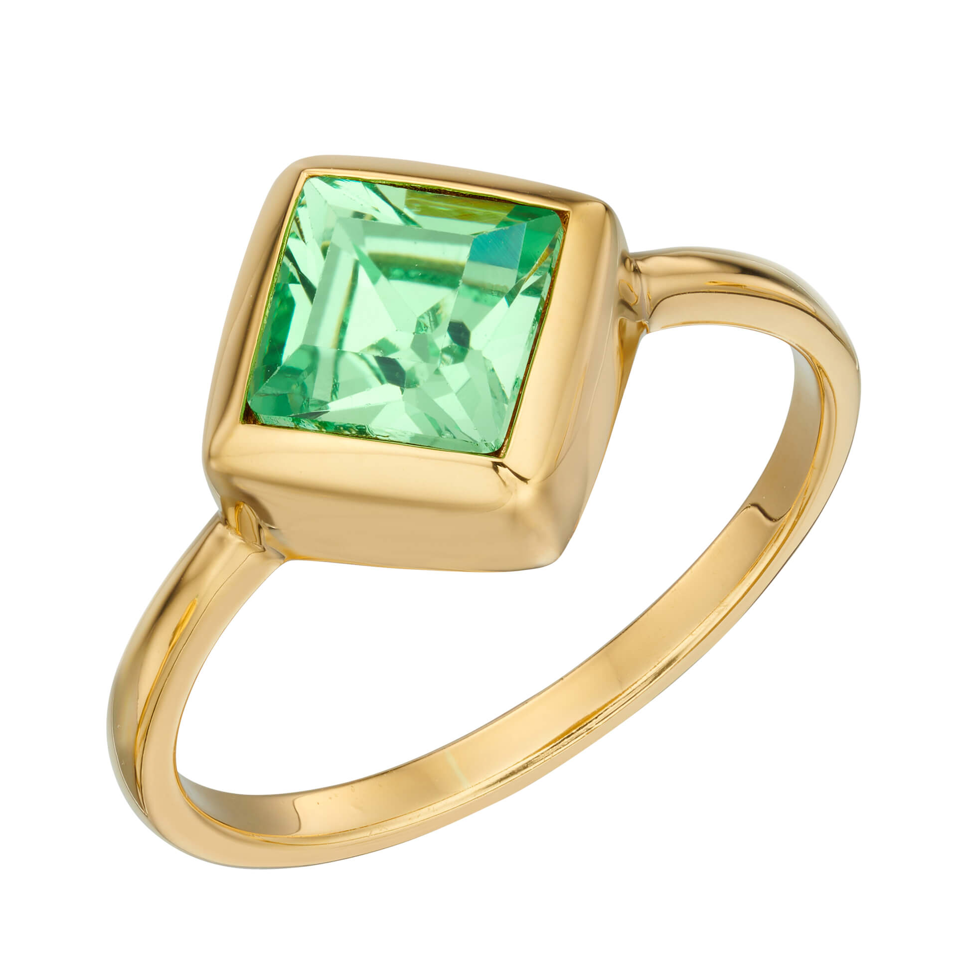 Square Kite Ring with Crystal