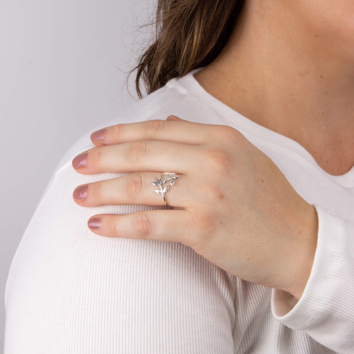 Vine Leaves Wrap Around Ring