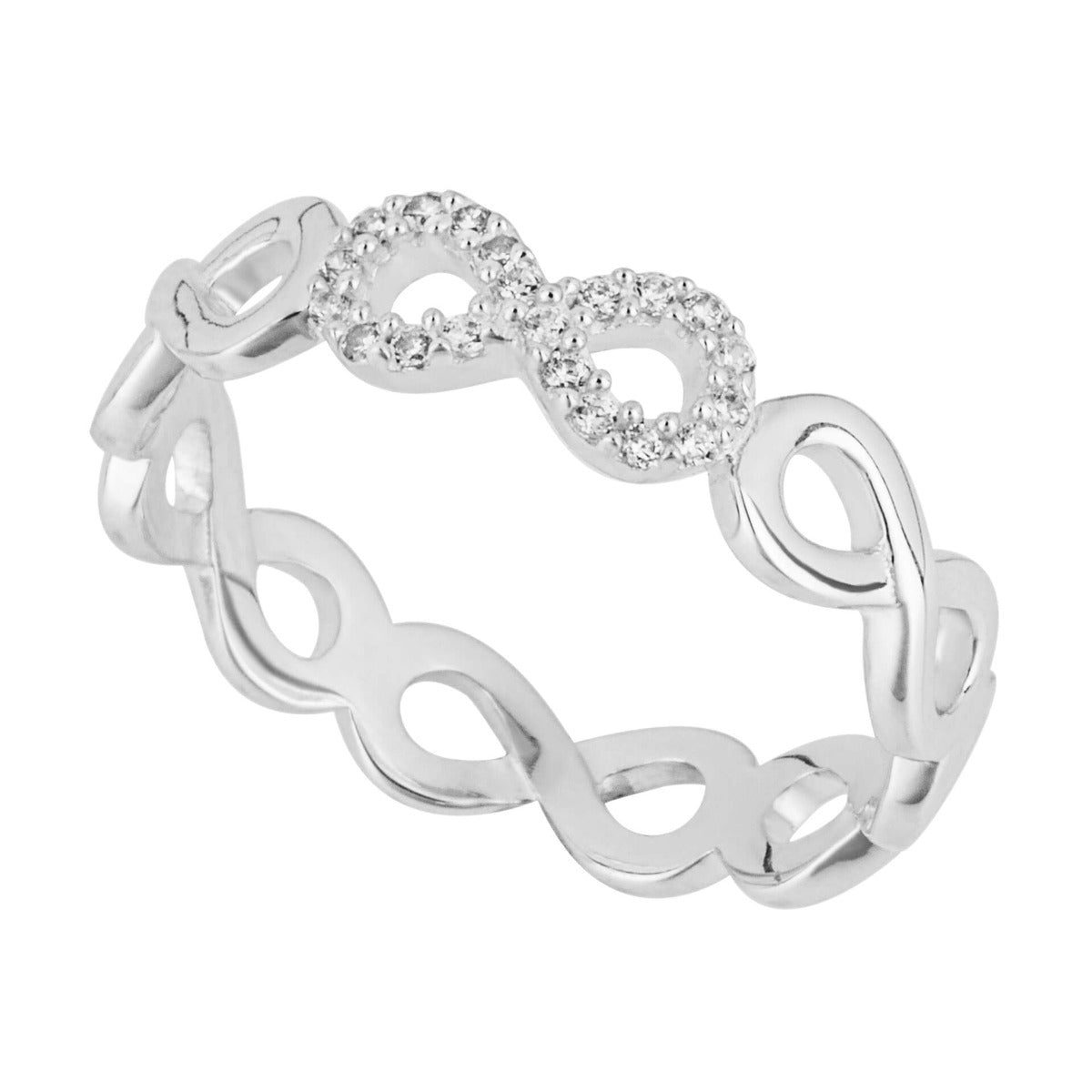 Infinity Eternity Ring with CZ