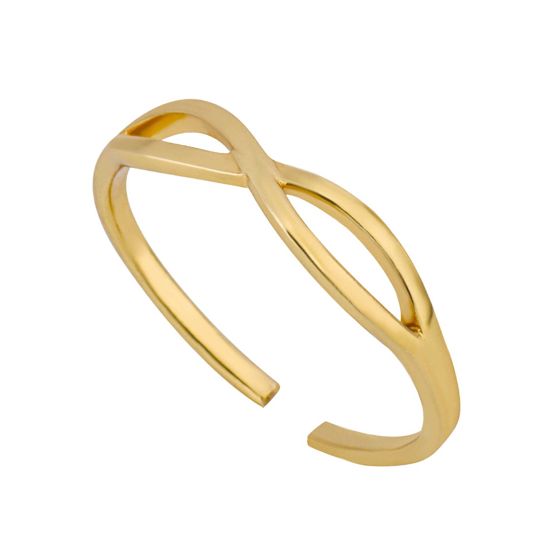 Infinity Toe Ring with Yellow Gold Plating