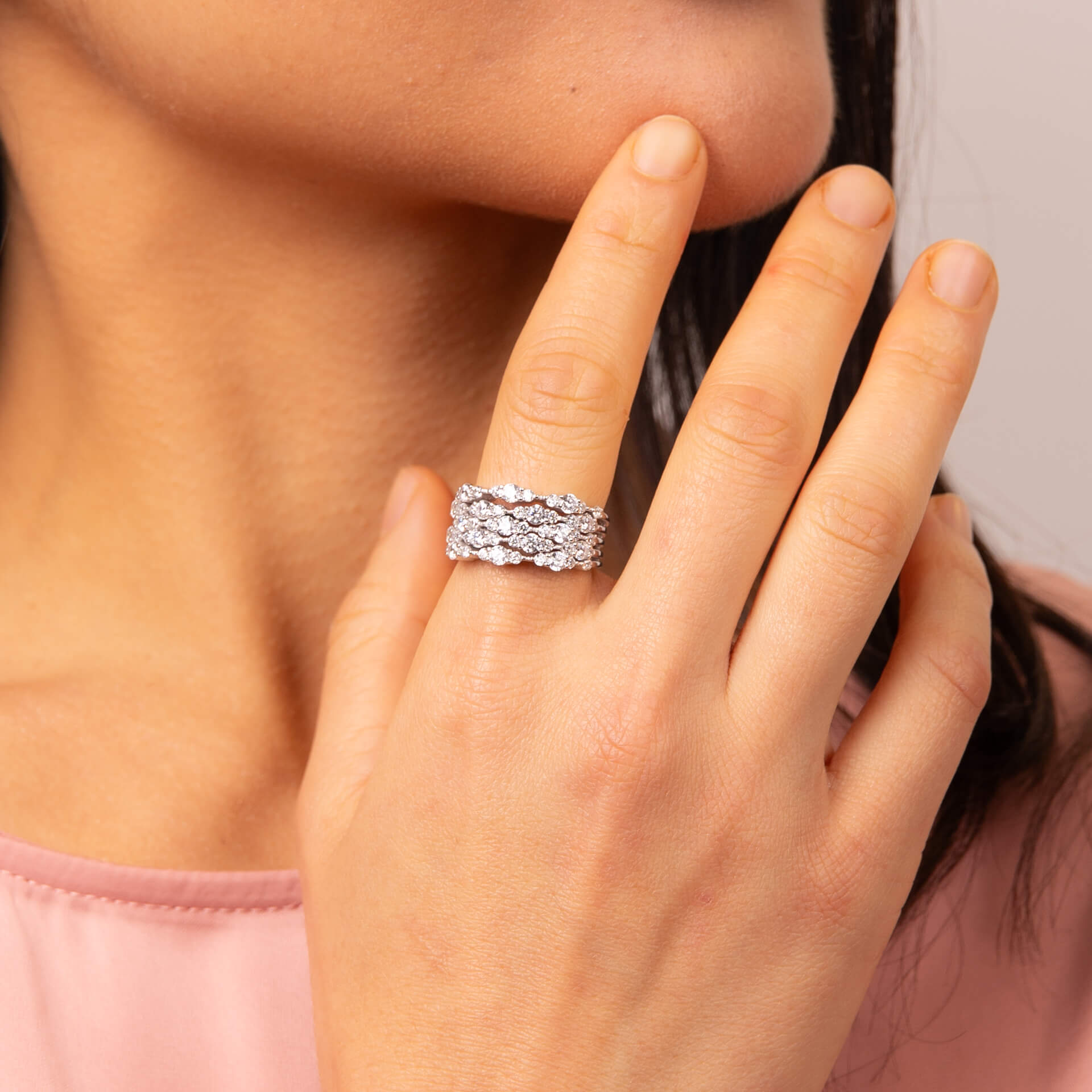 Statement Zirconia Cluster Ring