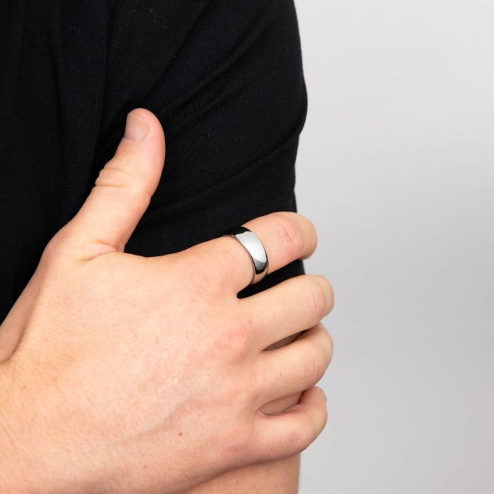 Plain Polished Tungsten Ring