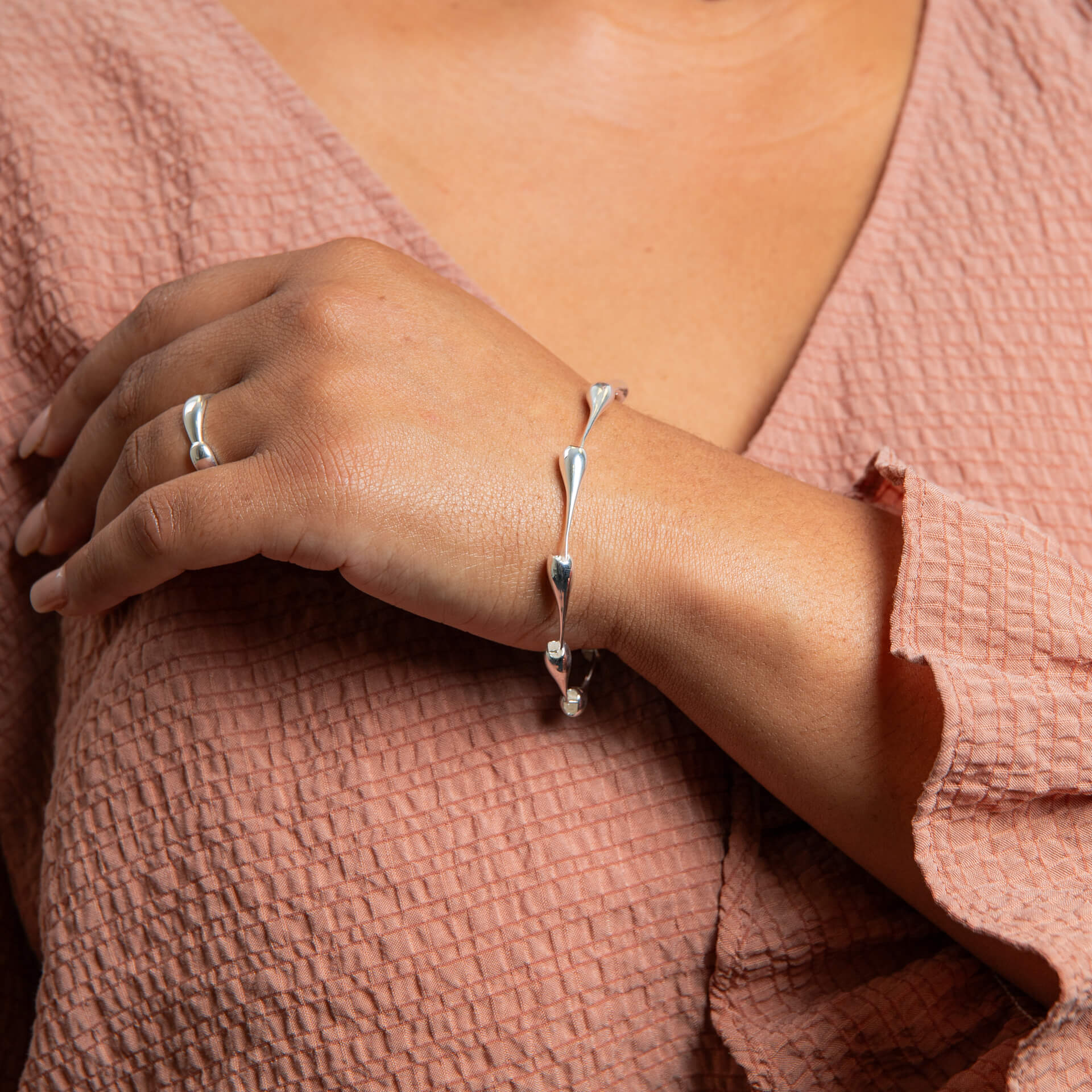 Elongated Teardrop Ring