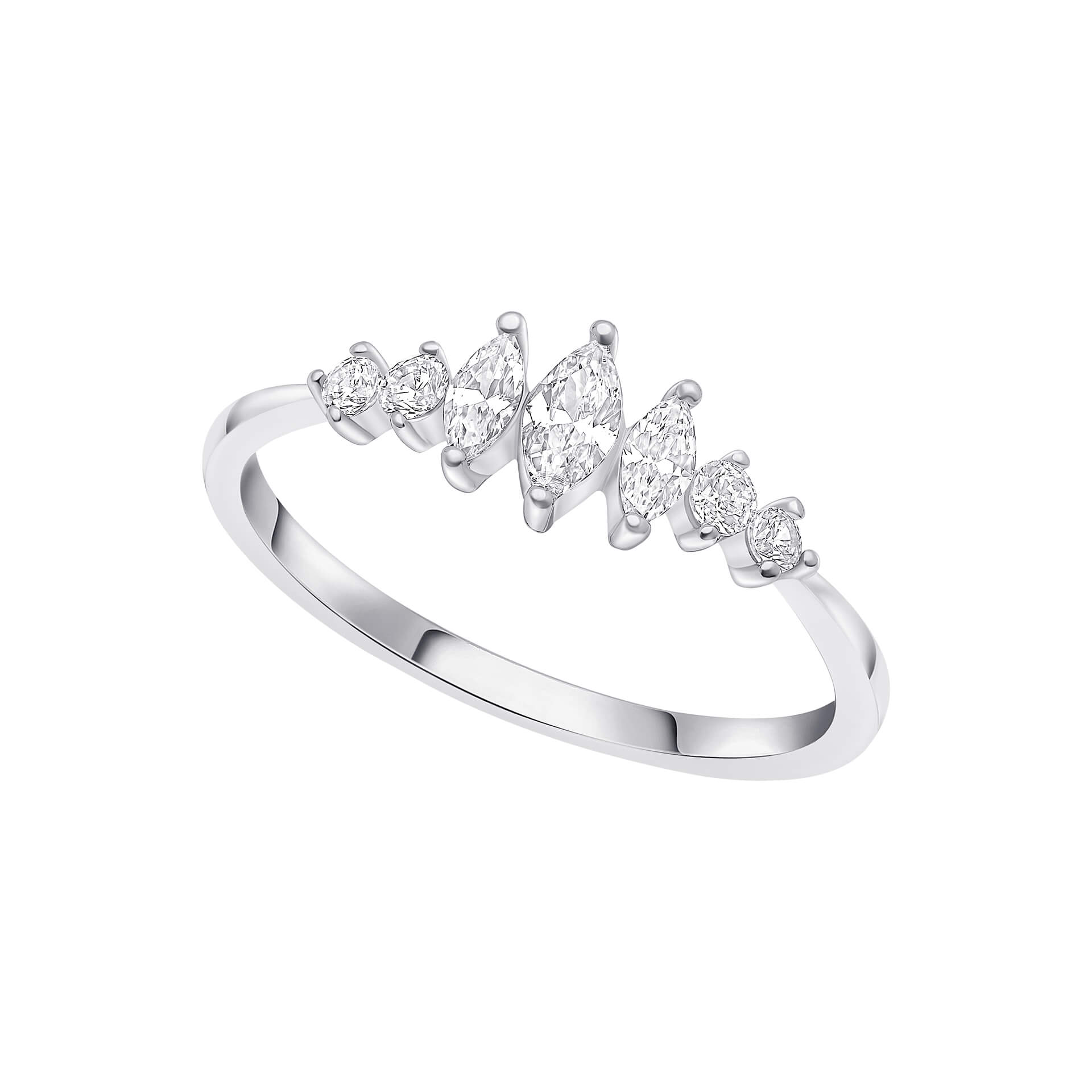Graduated Marquise Cubic Zirconia Ring