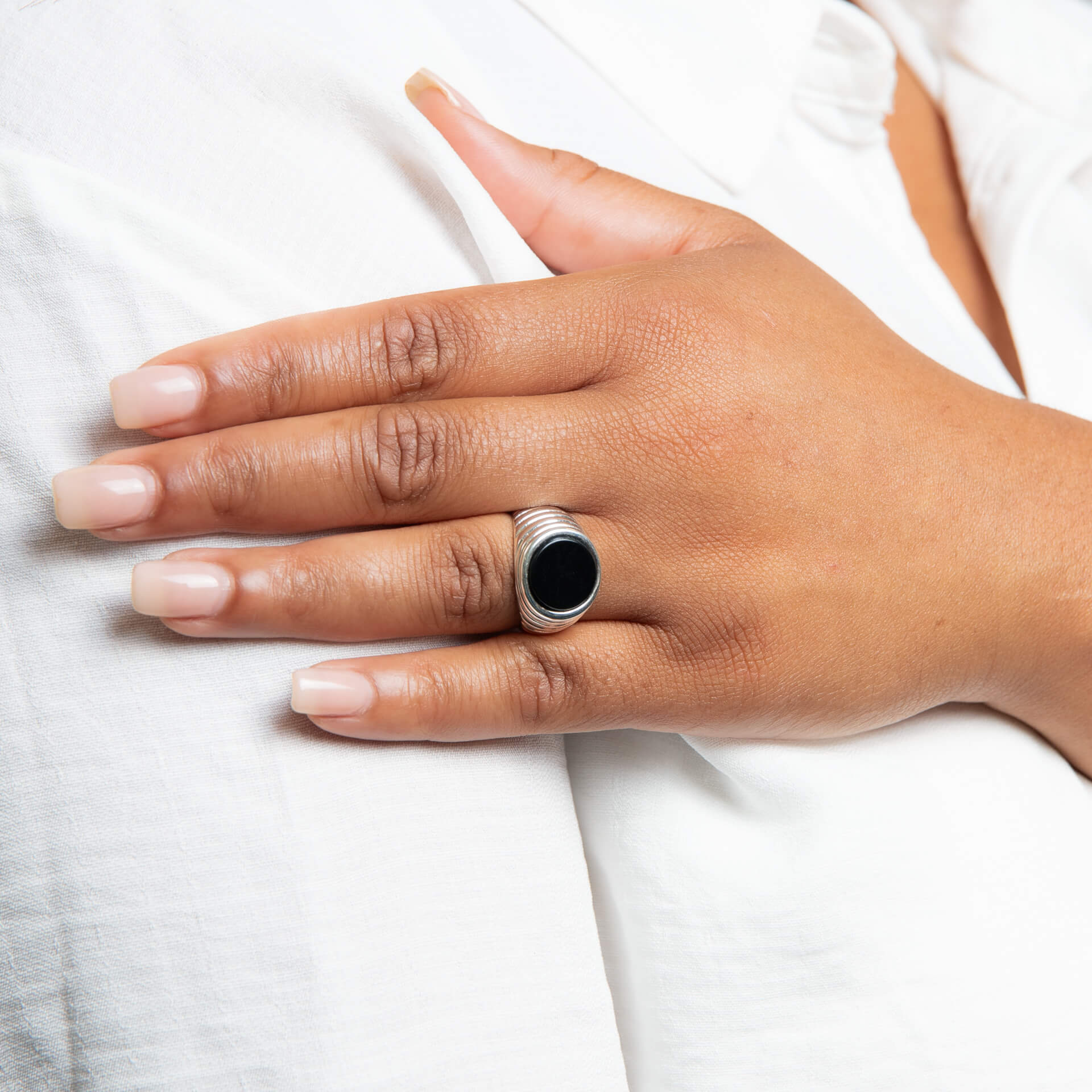 Black Onyx Signet Ring