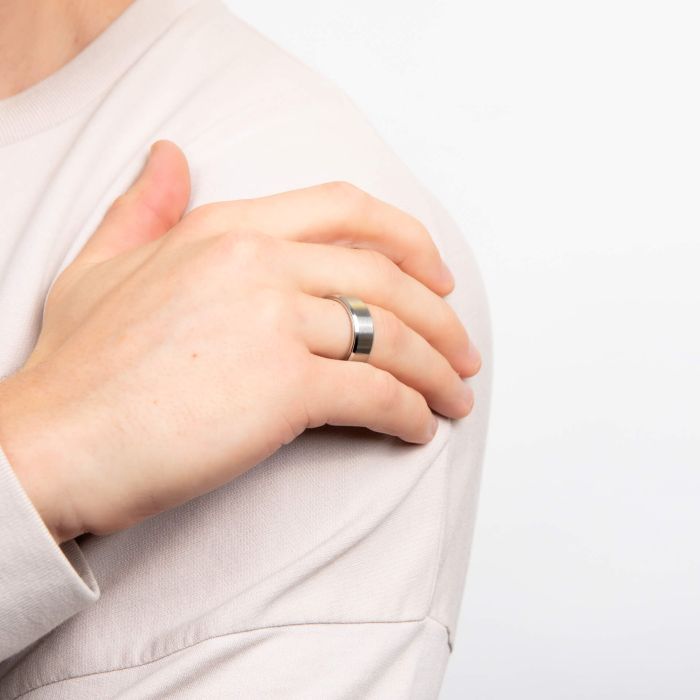 Brushed Stainless Steel Spinner Ring