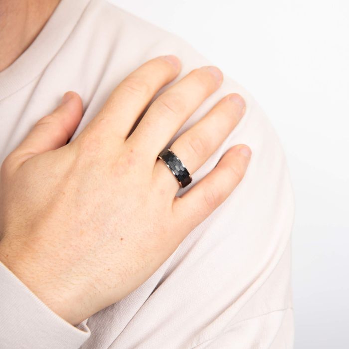 Faceted Stainless Steel Spinner Ring