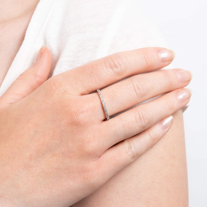 Micro Zirconia Eternity Ring