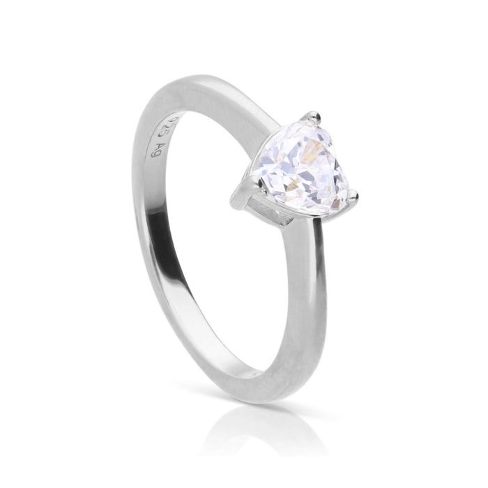 Solitaire Heart Shaped Zirconia Ring