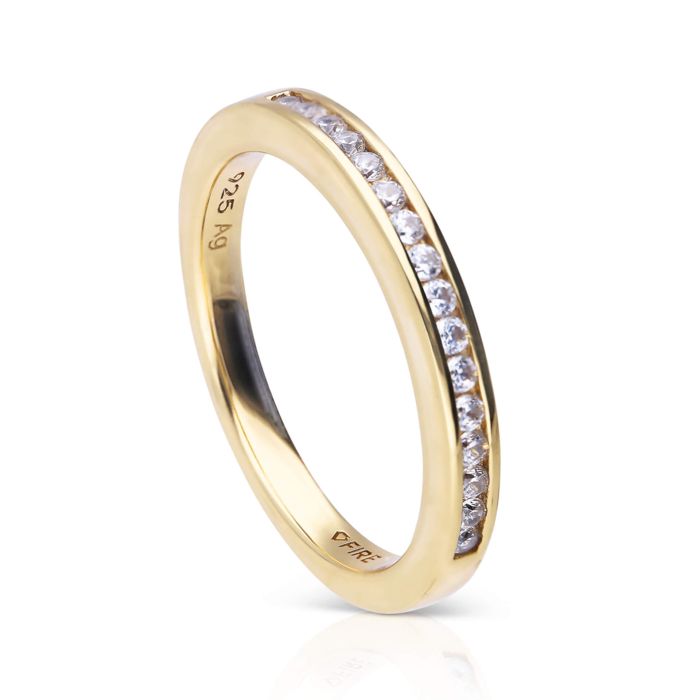 Channel Set Half Eternity Ring