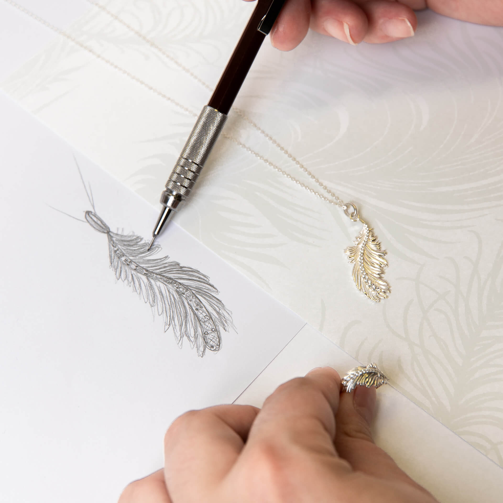 Plume Feather Necklace