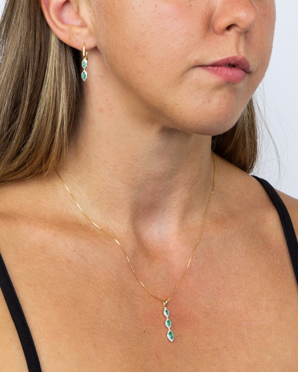 Marquise Double Drop Earrings