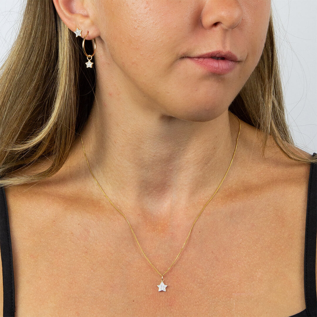 Star Pendant with Diamonds