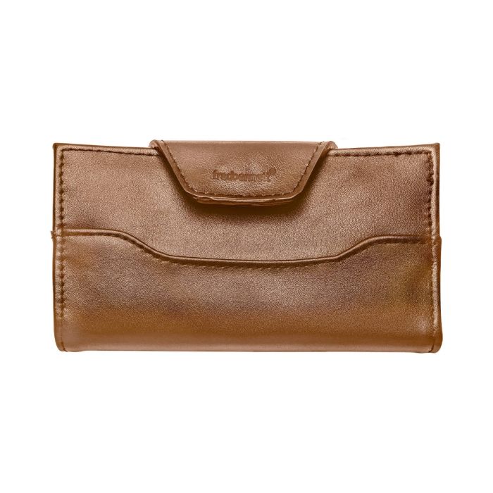 Brown Leather and Stainless Steel Travel Manicure Set
