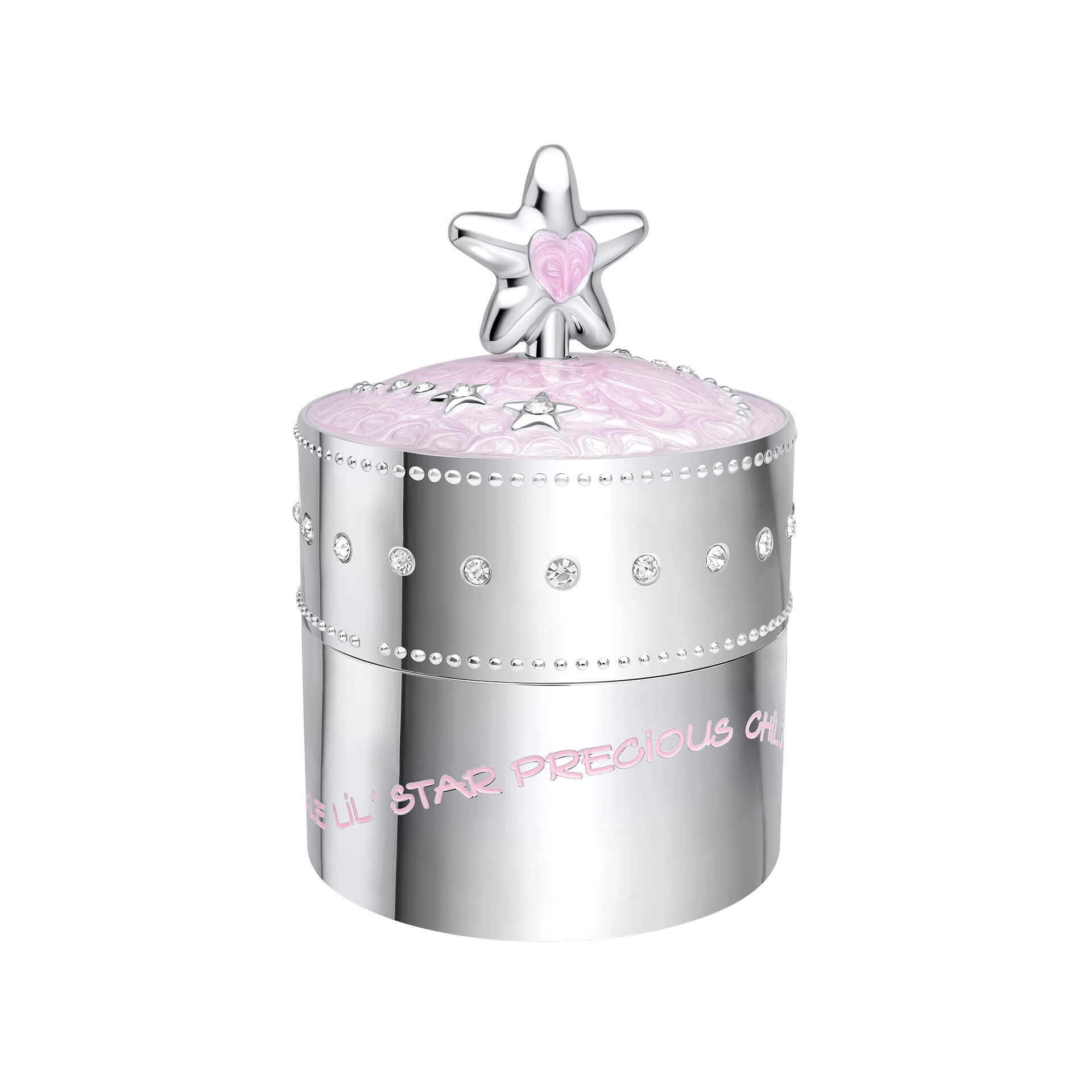 Pink Star Music Trinket Box with Crystal