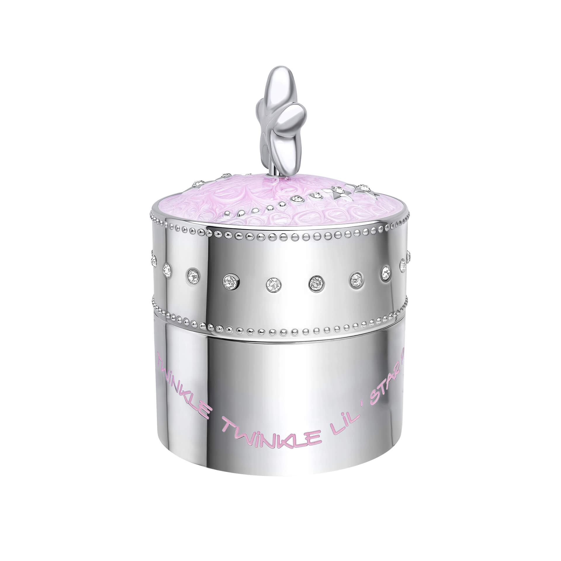 Pink Star Music Trinket Box with Crystal
