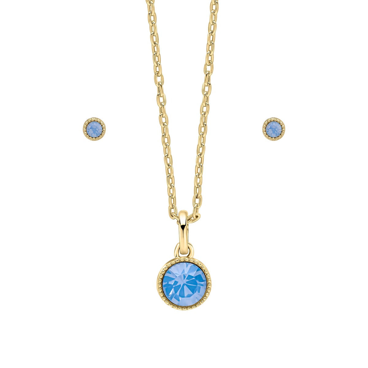 Stippled Earrings and Necklace Set