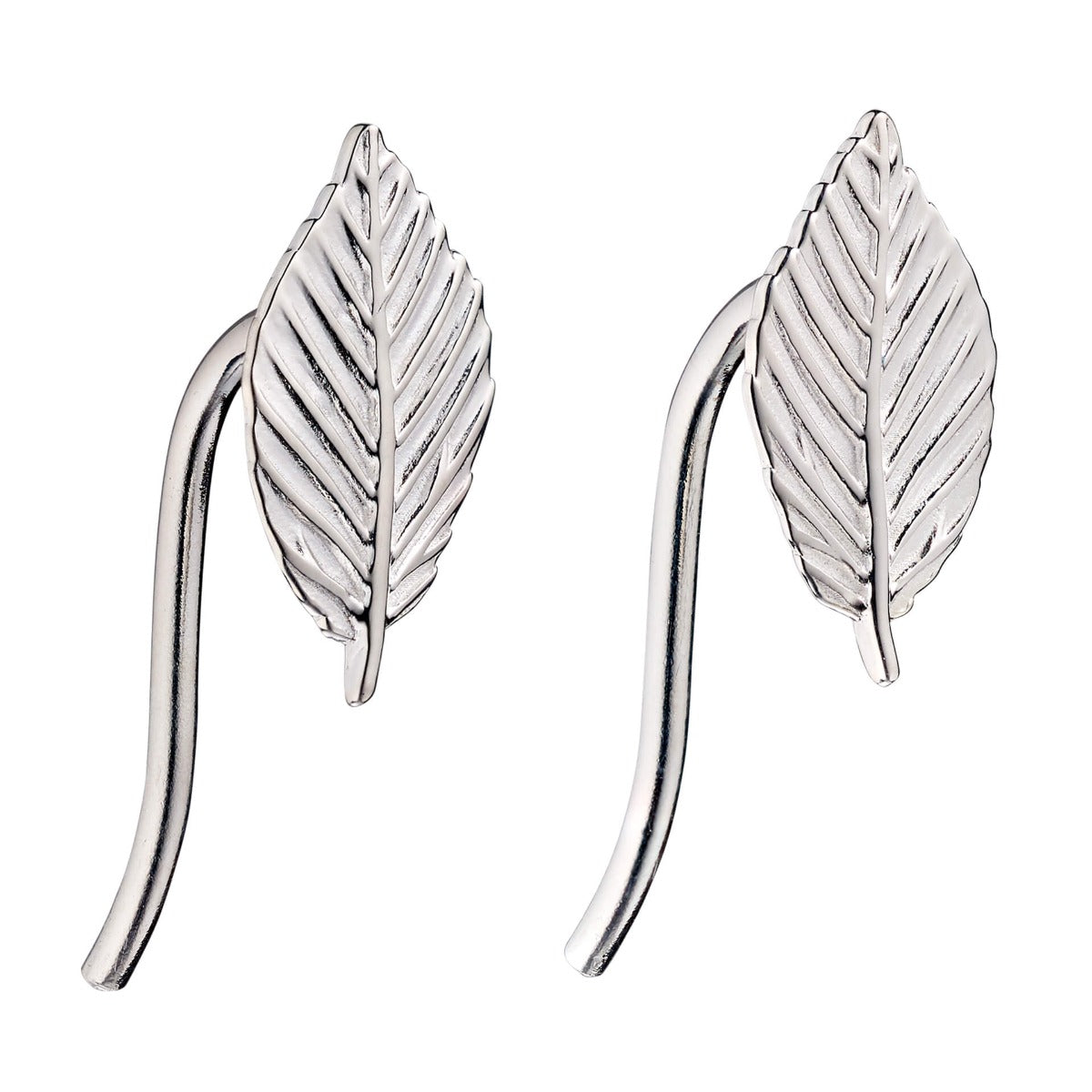 Silver Leaf Earrings