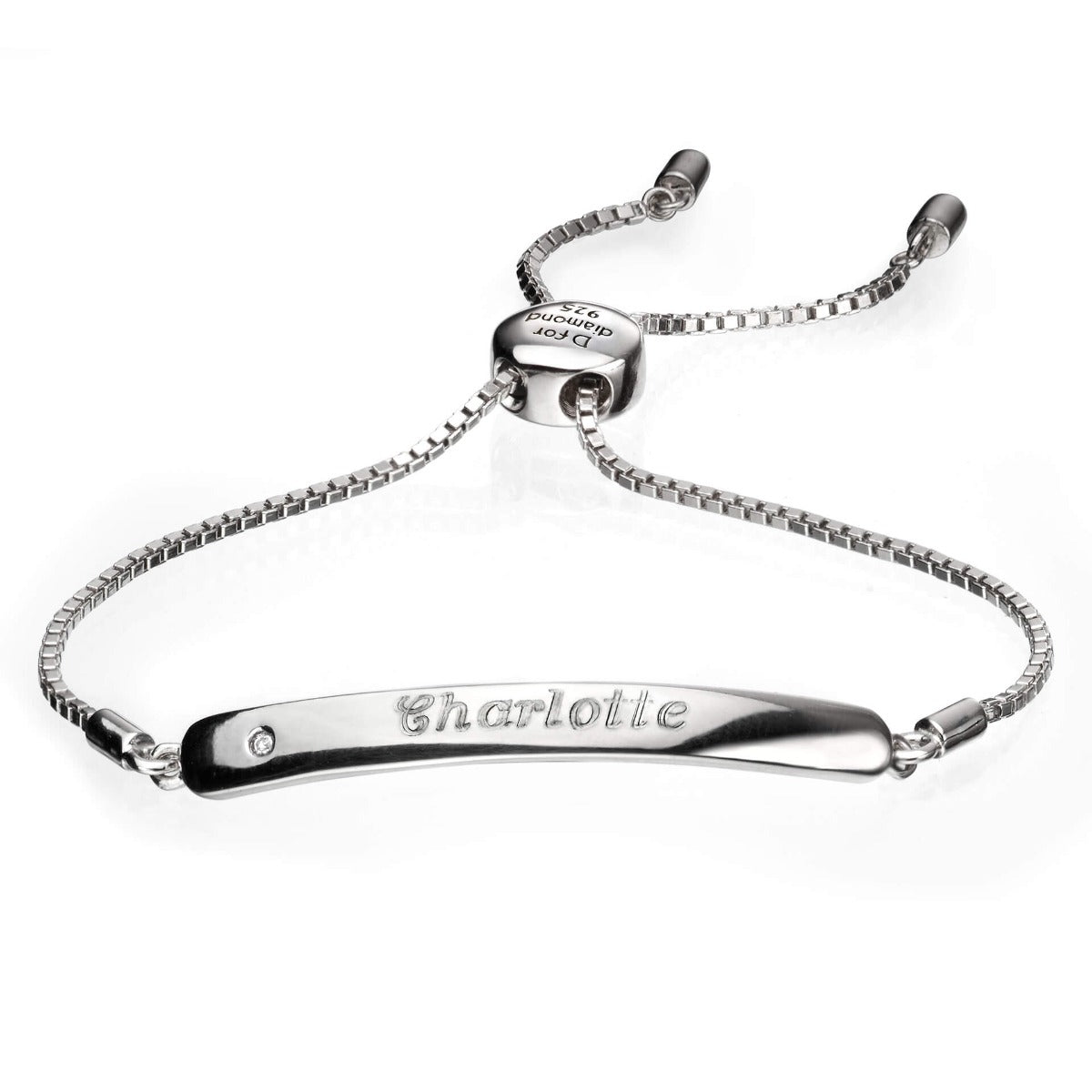 ID Toggle Bracelet with Diamond