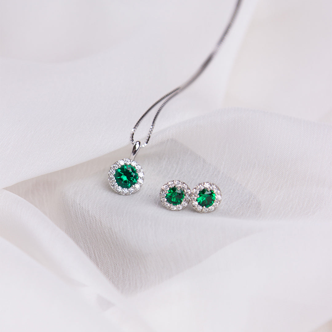 Round Colour Pave Pendant