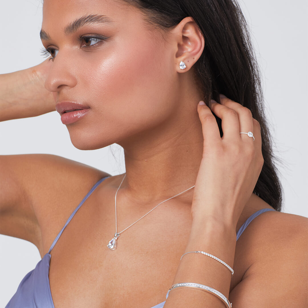 Teardrop Cubic Zirconia Pendant