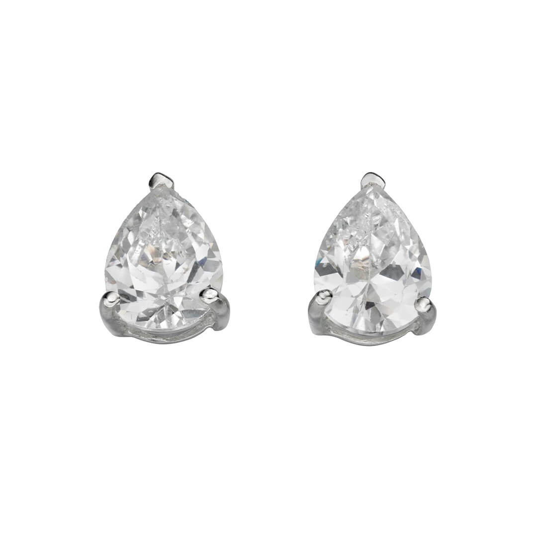 Teardrop Cubic Zirconia Stud Earrings