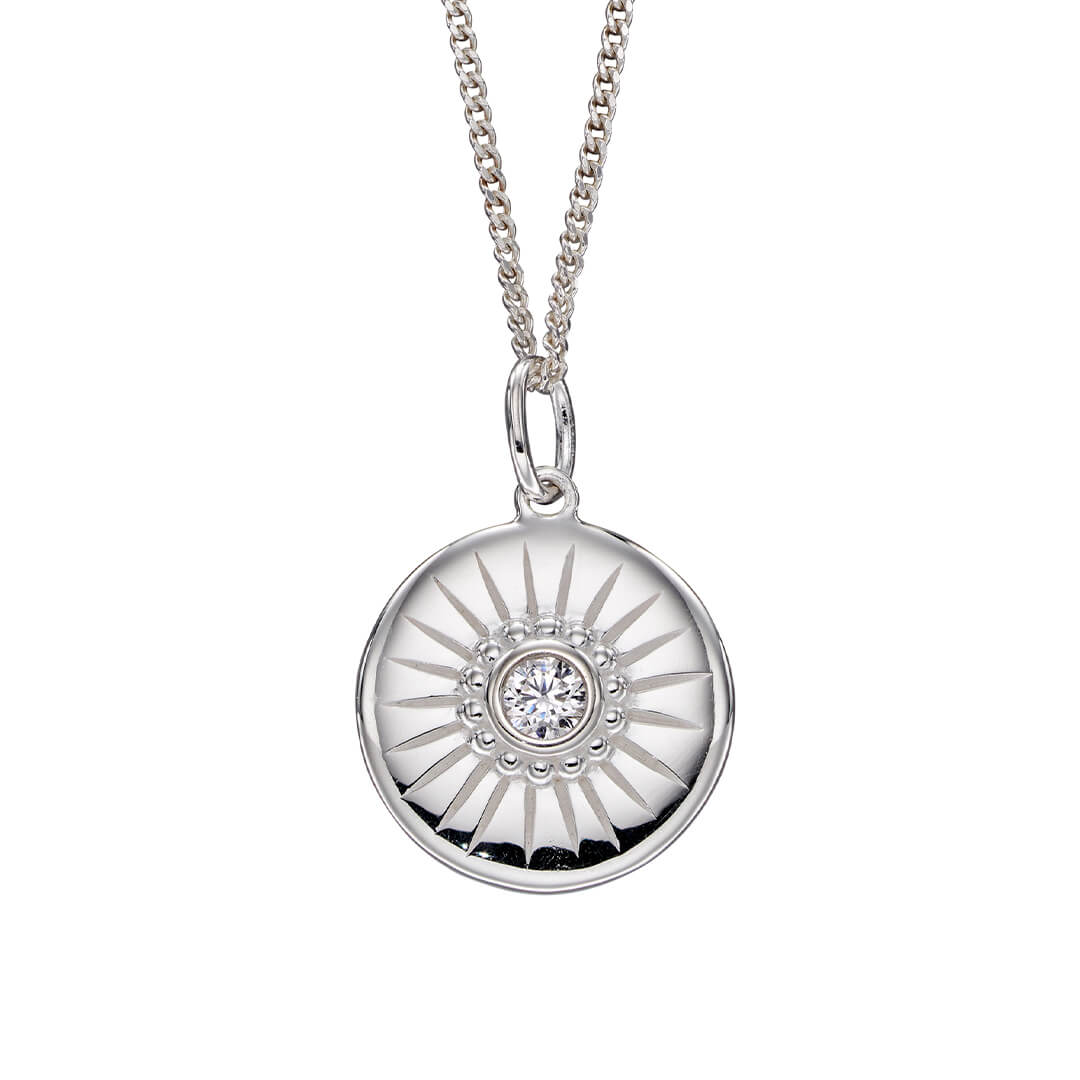 Diamond Cut Disc Pendant
