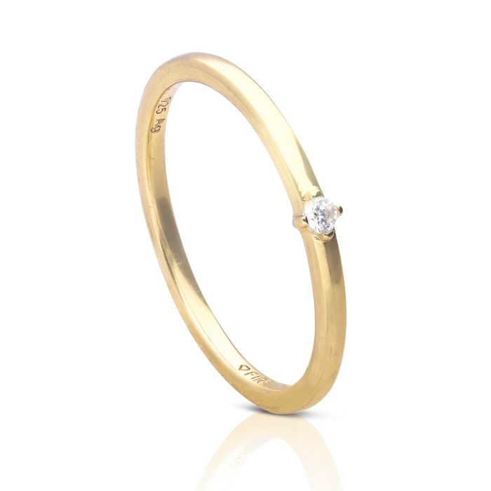 Small Solitaire Zirconia Ring