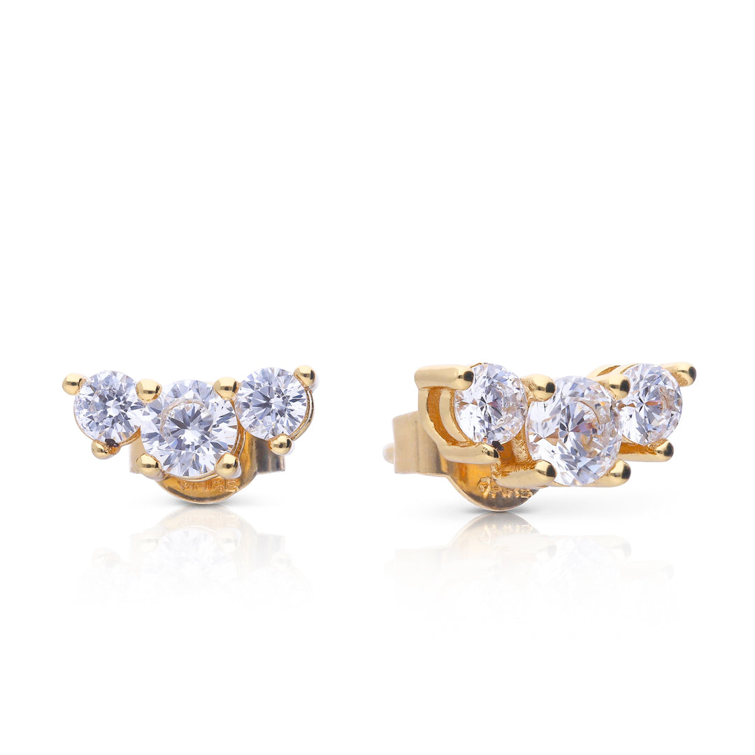 Trilogy Stud Earrings