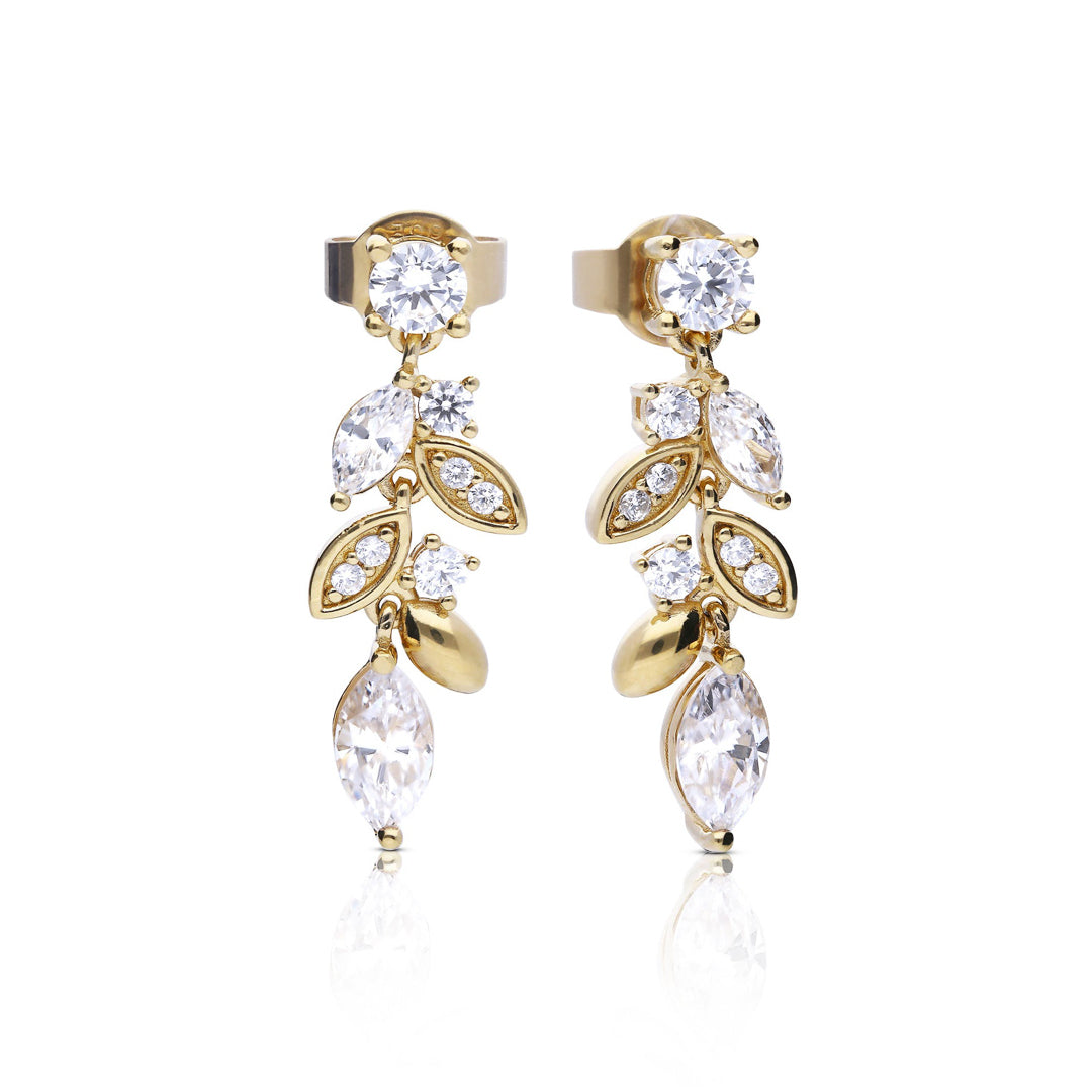 Marquise and Multi-Stone Detail Drop Earrings