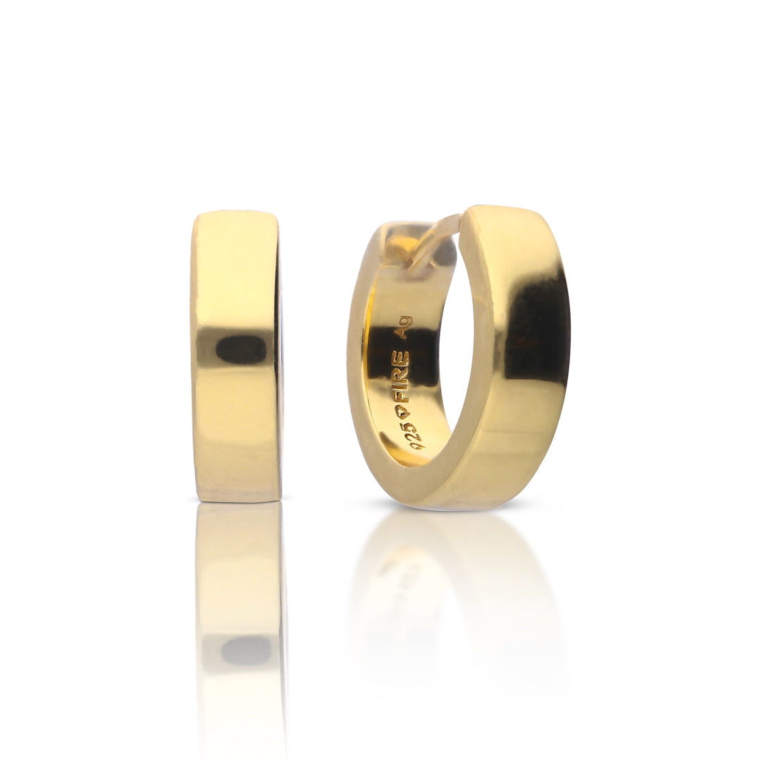 Plain Square Edge Hoop Earrings