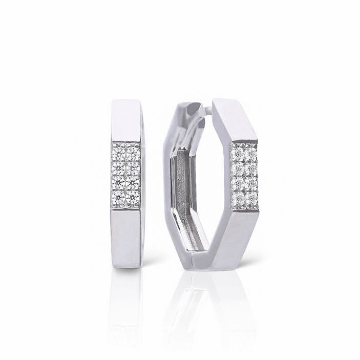 Octagonal Hoop Earrings