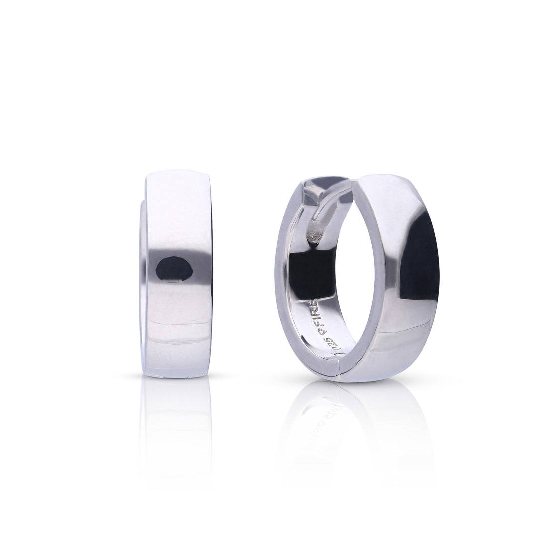 Plain Square Edge Hoop Earrings
