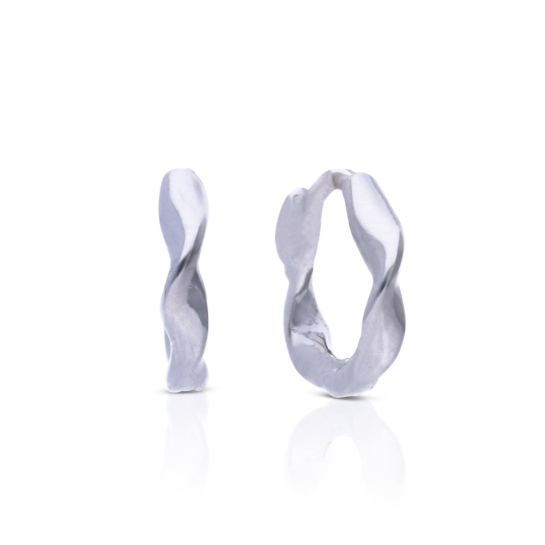 Plain Mini Twist Hoop Earrings
