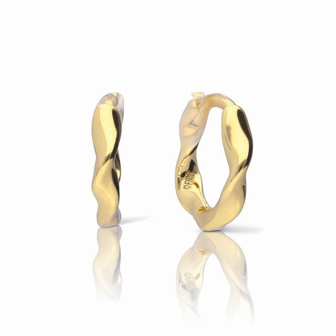 Plain Mini Twist Hoop Earrings