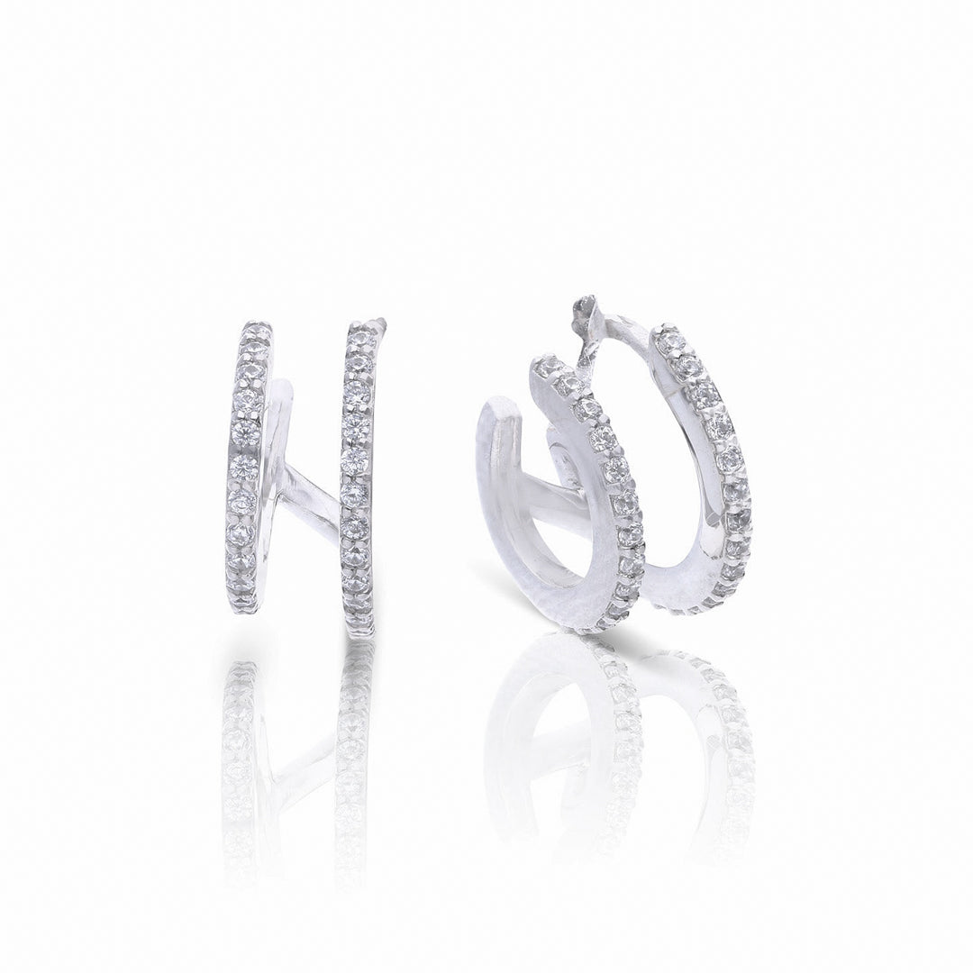Double Row Hoop Earrings
