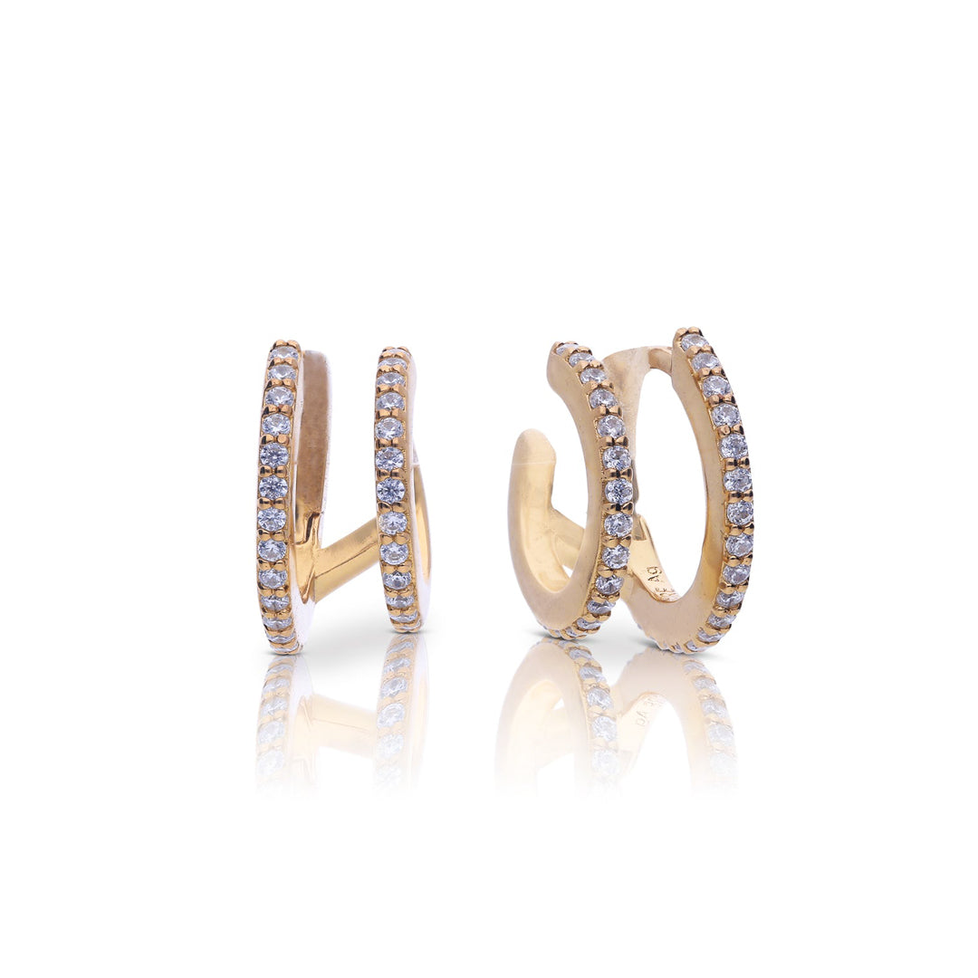Double Row Hoop Earrings